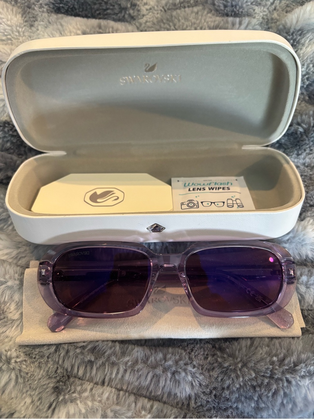 Swarovski Lavender Crystal-Trim Sunglasses